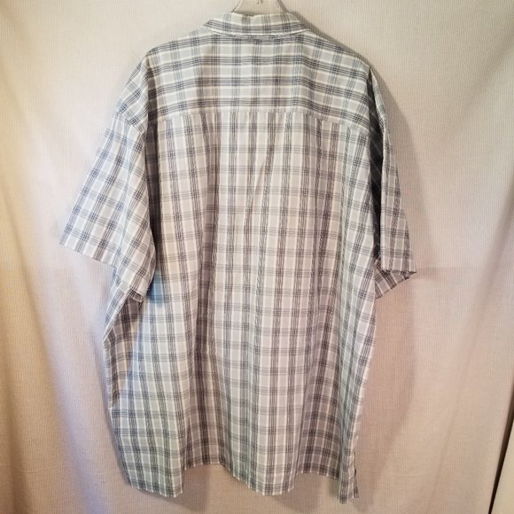GH Bass Earth Button-up shirt Men's XXL/TTG Blue Plaid Short Sleeve Breathable - Picture 5 of 9